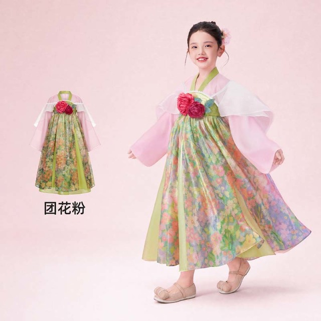 13842531.年衣童装汉服裙女童秋季新款中式唐装连衣裙大裙摆宝宝礼服演出服