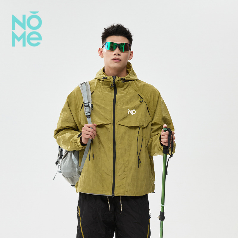 13152231.NOME男春秋款户外潮牌宽松连帽露营登山服男士美式工装夹克外套