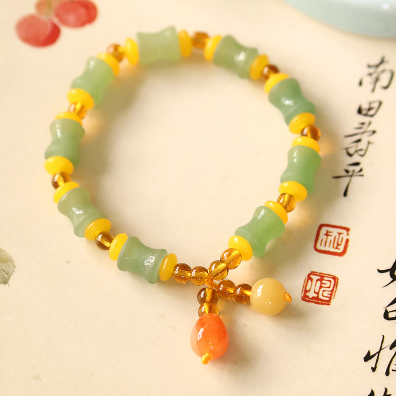 12926097.【小竹节】东陵玉竹节手链赠国检证书 赠品牌礼盒