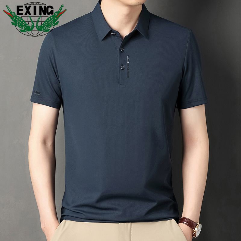 12645735.EXING男式时尚翻领POLO衫