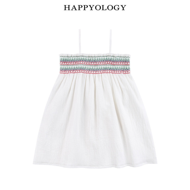 13441262.happyology英国女童夏季简约渐变司马克吊带连衣裙