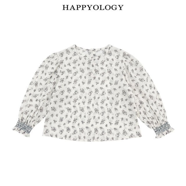 13441331.happyology英国儿童长袖纯色英伦上衣女童可爱圆领春夏季新款衬衫