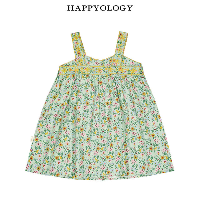 13443338.happyology英国儿童夏季绣花甜美女童吊带连衣裙