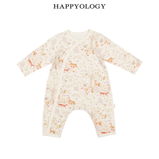 13443347.happyology英国婴幼儿四季侧开门襟针织可爱印花儿童中性连体衣
