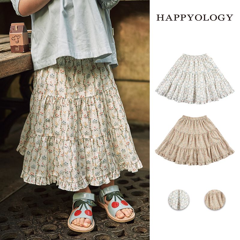 13674914.happyology春季女童宝宝波西米亚印花半裙
