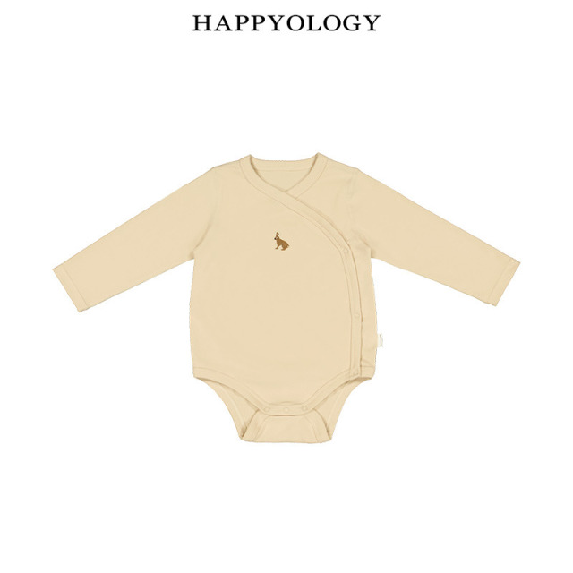 13843783.【新生儿好礼】happyology新生儿宝宝动物绣花针织连体衣长袖爬服