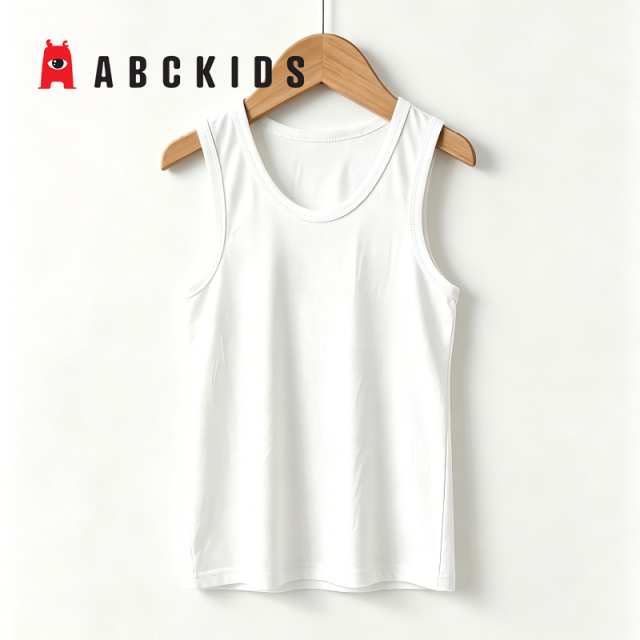 13675907.ABCKIDS儿童小背心夏季棉纯色百搭男女童宝宝小孩内穿打底背心薄款透气