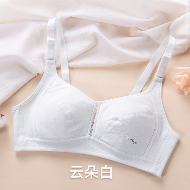 13704356.棉新界初高中学生内衣女青春发育期少女文胸纯棉薄款无海绵大胸显小胸罩