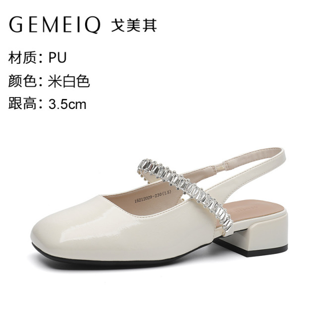 13335569.戈美其包头凉鞋女款2026新款夏季外穿玛丽珍绝美中跟粗跟女高跟鞋