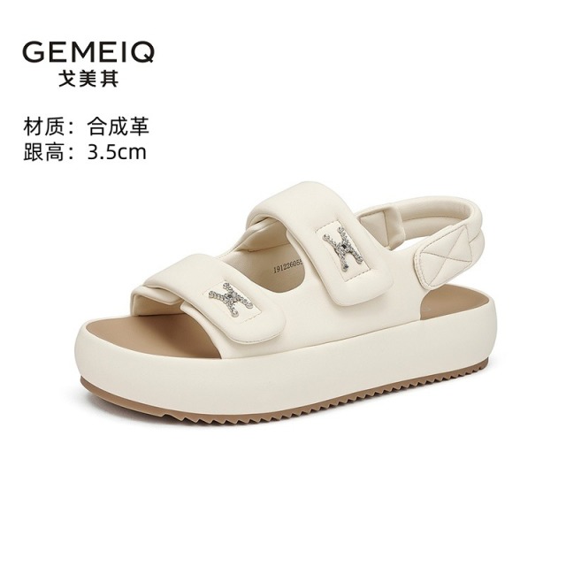13340570.戈美其凉鞋女夏季新款外穿时尚高级感绝美不累脚粗跟高跟女士休闲时尚凉鞋