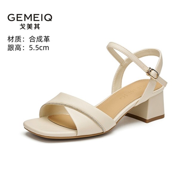 13340505.戈美其凉鞋女夏季新款外穿时尚高级感绝美不累脚粗跟高跟女士休闲凉鞋