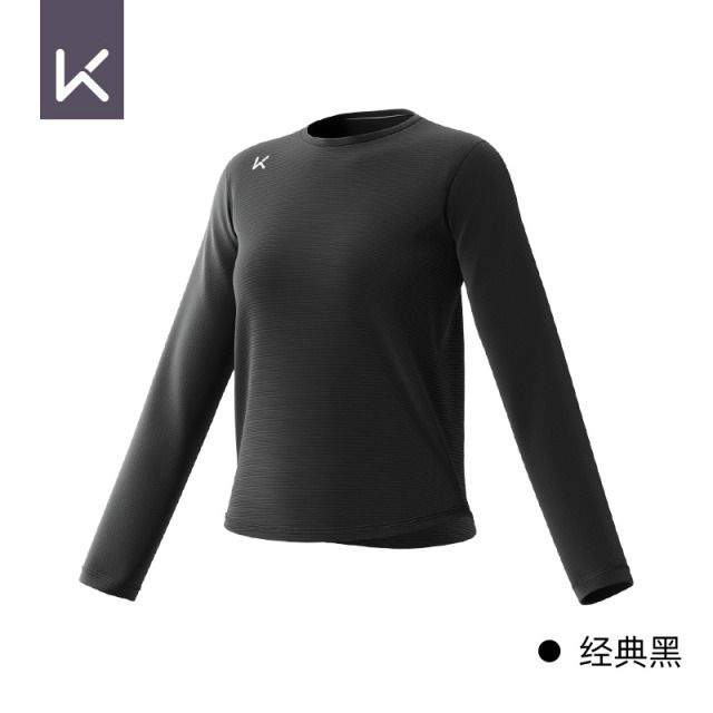 12711780.keep瑜伽长袖上衣女速干跑步运动服健身衣普拉提通勤修身秋冬新款
