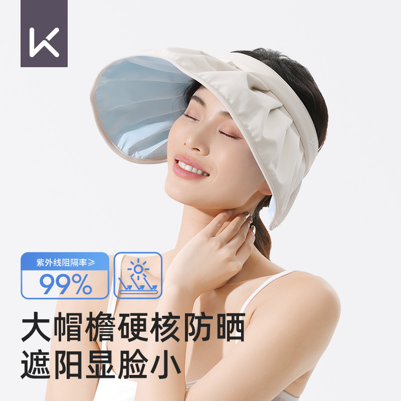 12713545.Keep防晒帽女大帽檐显脸小夏户外防紫外线骑行开车全脸遮阳空顶帽