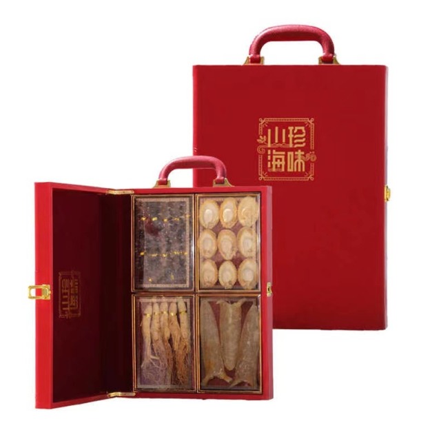 12739053.【寻海觅鲜】山珍海味送礼必备!高档海参鲍鱼 花胶人参高端礼品
