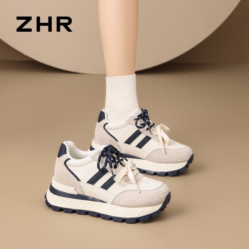 13173998.【ZHR则则】阿甘鞋撞色双系带内增高女鞋[超纤+猪巴戈（二层猪皮）]