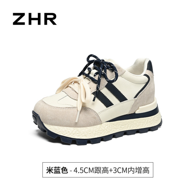 13173998.【ZHR则则】阿甘鞋撞色双系带内增高女鞋[超纤+猪巴戈（二层猪皮）]