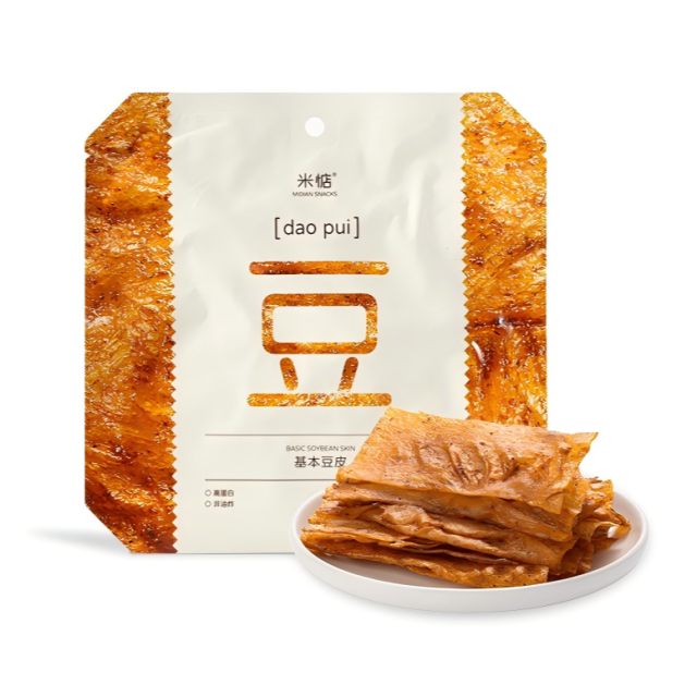 12753076.【素食界的高蛋白担当非转基因绿色食品】怀旧手撕辣片无科技健康零食醇厚裹满香辣米惦基本豆皮50g*5袋