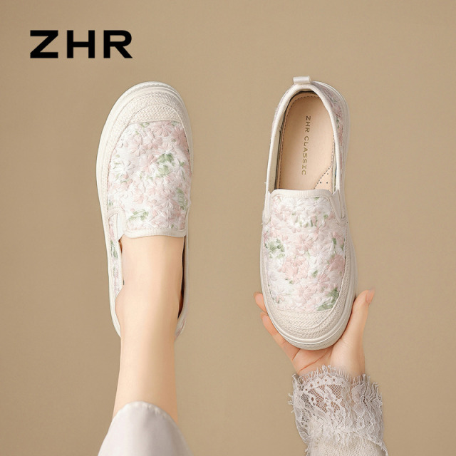 13113683.【ZHR则则】渔夫鞋圆头套脚圆头女鞋[蕾丝+麻绳]