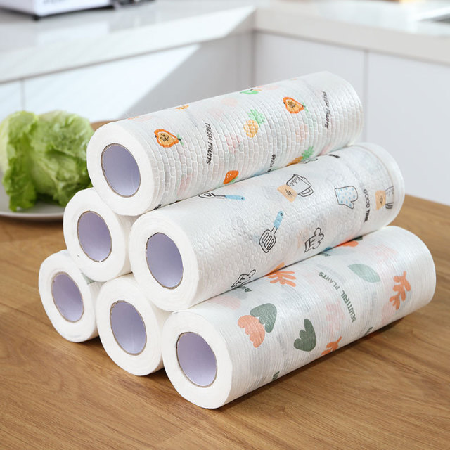 13346409.【到手7卷】懒人抹布干湿两用家用清洁用品厨房用纸专用纸巾一次性洗碗布吸水
