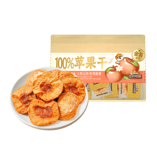 13804149.【三只松鼠  金装系列】果园_100%苹果干/250g