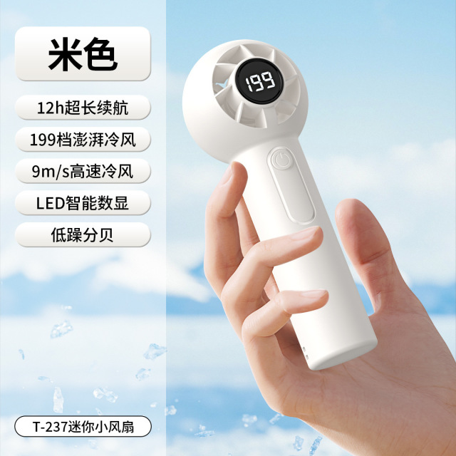 13233876.【英国品牌ecreat风扇清仓秒杀手持风扇】新款球形手持强劲风扇简约 长续航便携式制冷小百档调节tpye-C充
