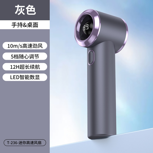 13233869.【英国品牌ecreat风扇清仓秒杀手持风扇199档】新款暴力涡轮手持风扇迷你大风力数显小风炮便携高速小风扇