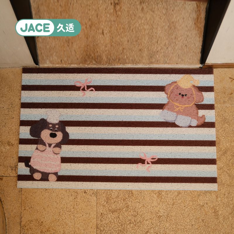 12813468.JACE苹果小狗的一天入户丝圈地毯