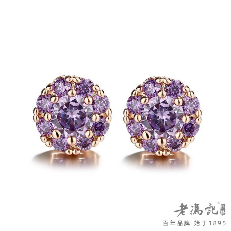 13638420.美雪花耳钉女气质锆石耳环潮耳饰简约小巧冷淡风ins