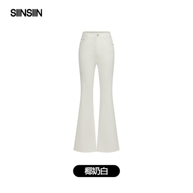 13163295.SIINSIIN微喇牛仔裤女春季复古垂感显瘦喇叭裤裤子