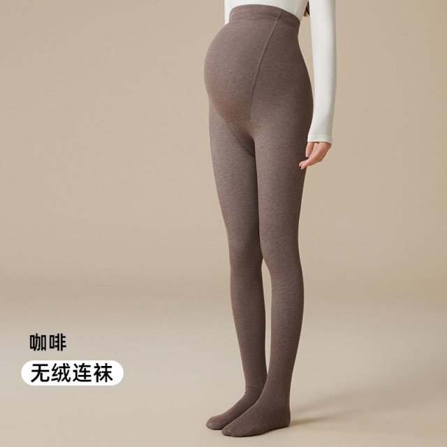 13115362.十月名裳孕妇打底袜竖条纹托腹可调节打底裤袜连裤袜加厚秋冬女