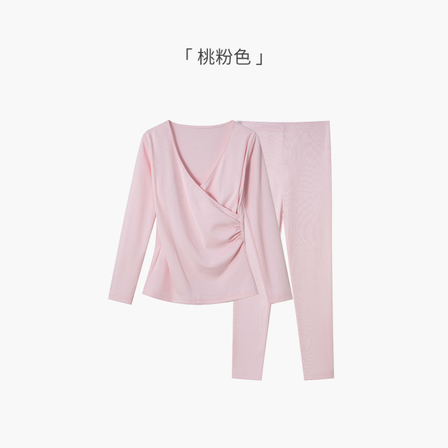 13145427.十月名裳孕妇秋衣秋裤套装可哺乳睡衣产后两件套保暖内衣月子服
