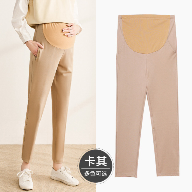 12999741.十月名裳孕妇裤子春秋季时尚外穿直筒西装裤春季休闲烟管裤大码孕妇裤