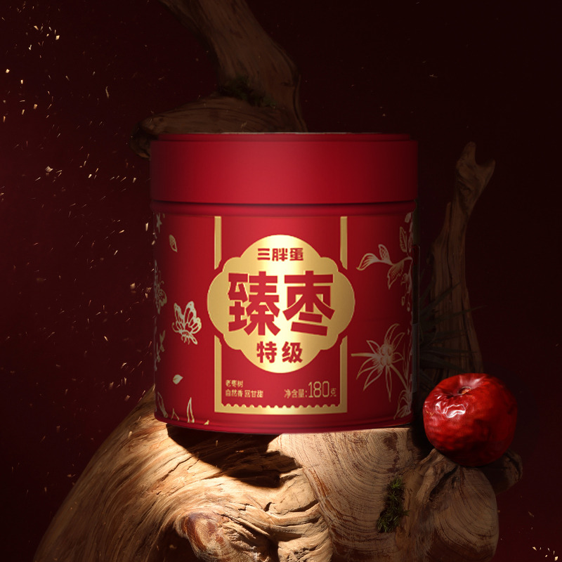 13625427.【十年老枣树 臻选树梢枣】三胖蛋臻枣特级红枣休闲零食红枣免洗
