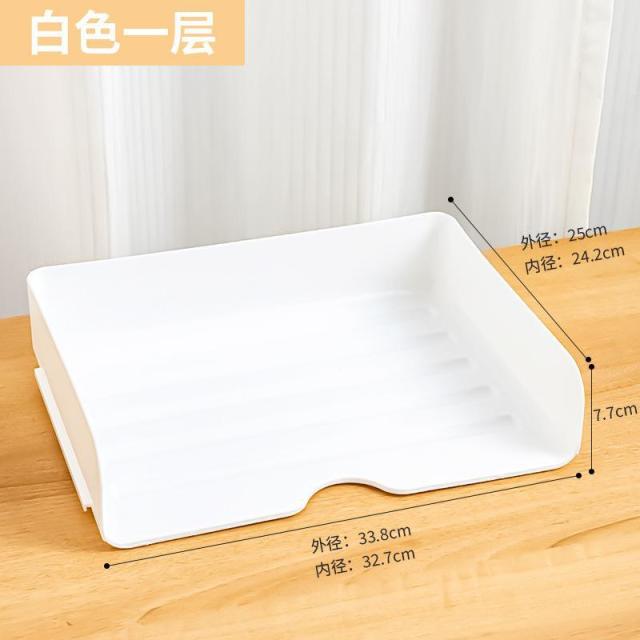 12935475.桌面收纳办公室A4纸文件置物架透明书桌工位整理置物架
