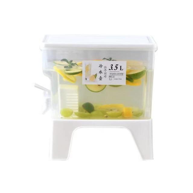 12937673.家用旋转冷水壶桌客厅方便清洗时尚三格冰水桶多功能冷水壶