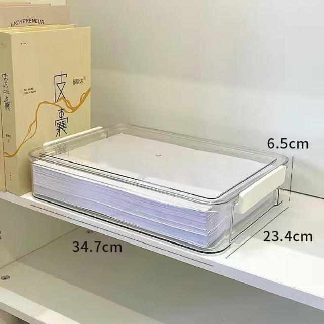 12935500.试卷收纳盒学霸专属整理盒透明户口本初中毕业证件a4纸文件收纳盒