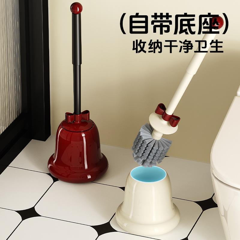 12935410.清洁工具家用马桶刷卫生间长柄带清洁刷创意置地底座中清洁工具