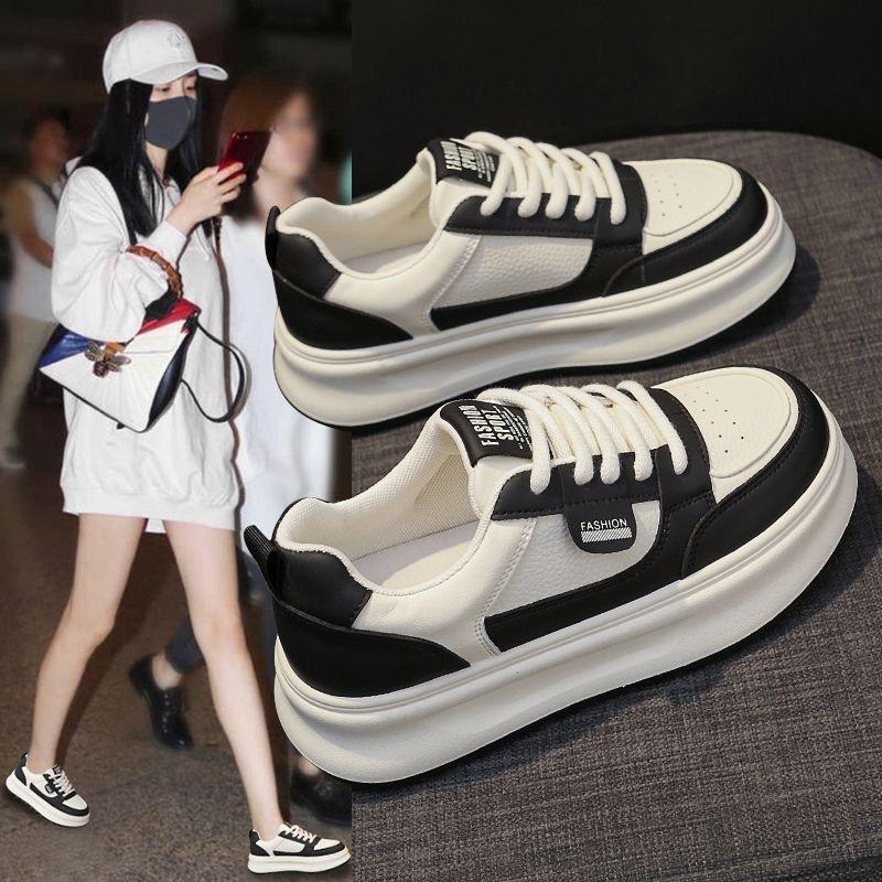12940944.女鞋透气小白鞋女韩版百搭厚底运动休闲潮鞋