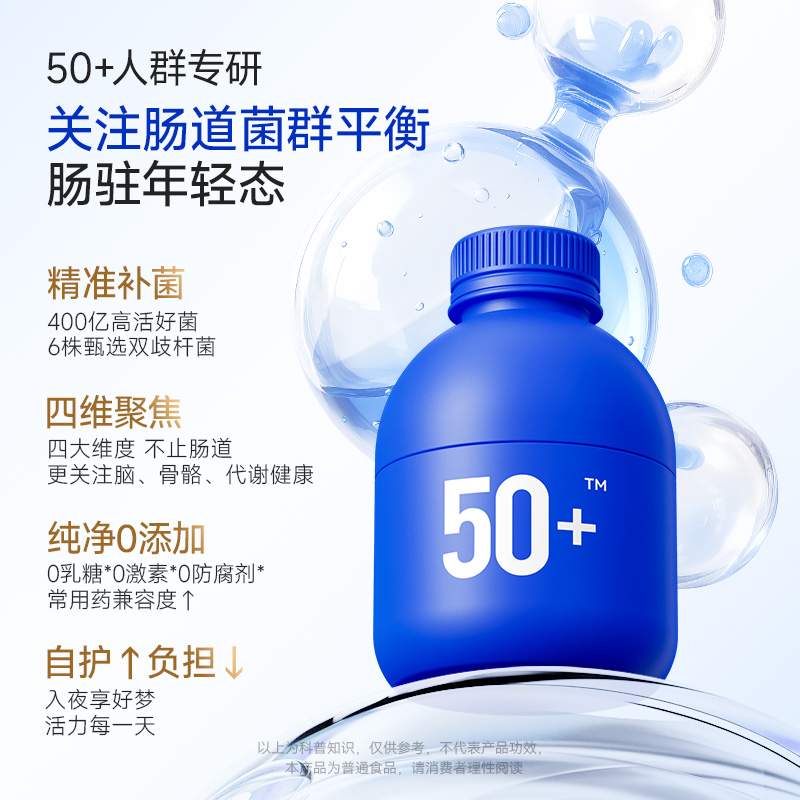 10760376.WonderLab长辈肠道养护50+即食益生菌肠胃道益生元冻干粉