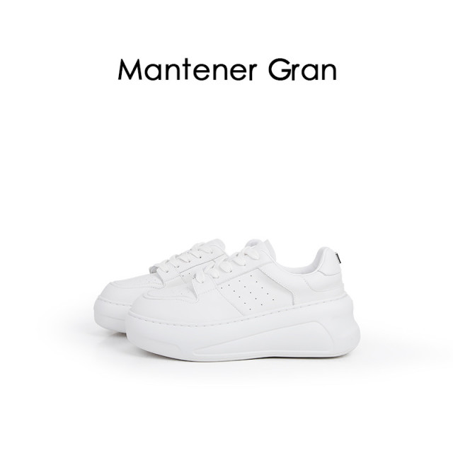 13425657.MG.休闲鞋Mantener Gran白色运动休闲鞋女2026小个子增高厚底鞋百搭