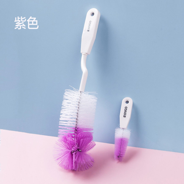 12985833.日康尼龙奶嘴刷婴儿奶瓶刷360度旋转清洗奶瓶刷子多功能清洁刷套装