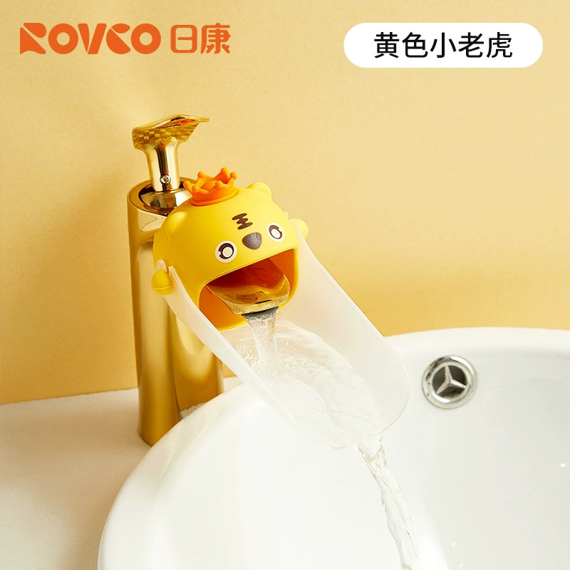 13066545.日康儿童洗手导水槽龙头加长延长器硅胶可爱卡通防溅水神器水龙头延伸器