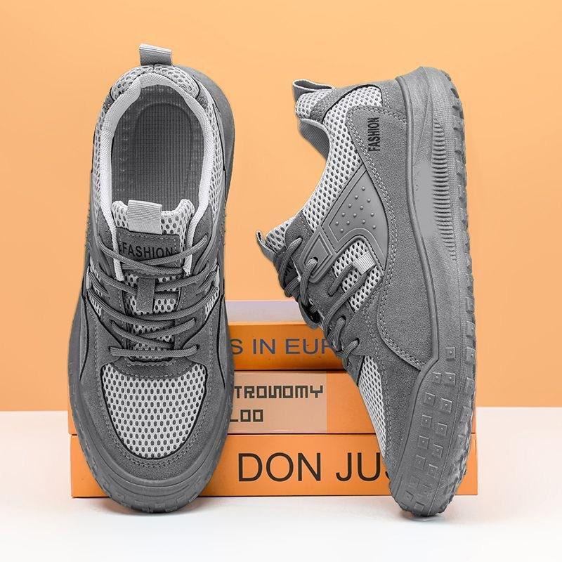 12954935.男鞋透气网面鞋子男韩版百搭防滑耐磨工地上班劳保鞋男式休闲鞋