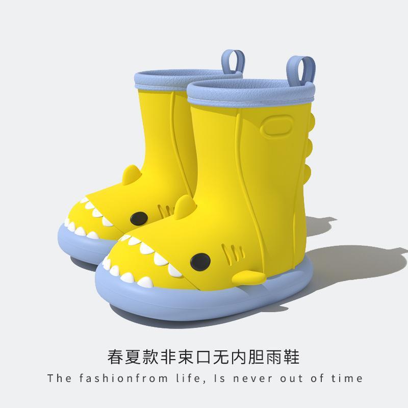 12967333.卡通鲨鱼儿童雨鞋男女童小孩秋冬四季宝宝雨靴幼儿小水鞋
