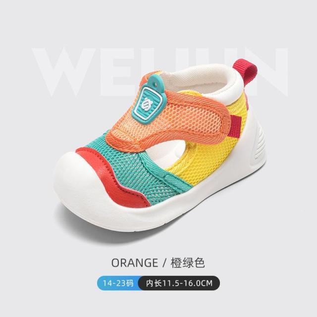 13318498.夏季学步鞋宝宝男童凉鞋防滑软底婴儿鞋网面透气女童鞋子