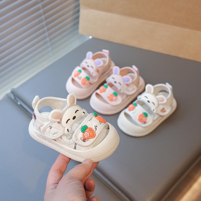 13318724.夏季婴幼儿学步凉鞋可爱卡通女宝宝室内鞋女童包头凉鞋