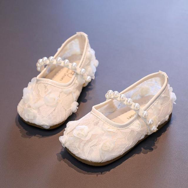 13316391.女童花朵花瓣小单鞋春夏中小童甜美网纱纯色网面网纱单鞋