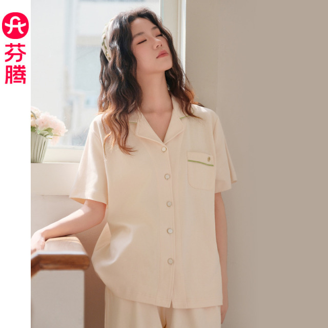 13471916.芬腾【纯棉舒适 可外穿】夏季短袖短裤休闲男士家居服套装