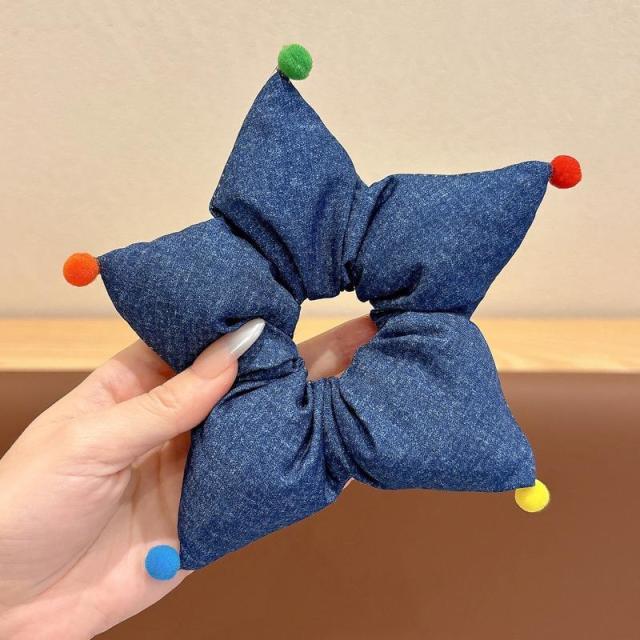 13266410.【2件装】儿童红色星星大肠发圈儿童百搭耐用扎头绳宝宝可爱波点橡皮筋
