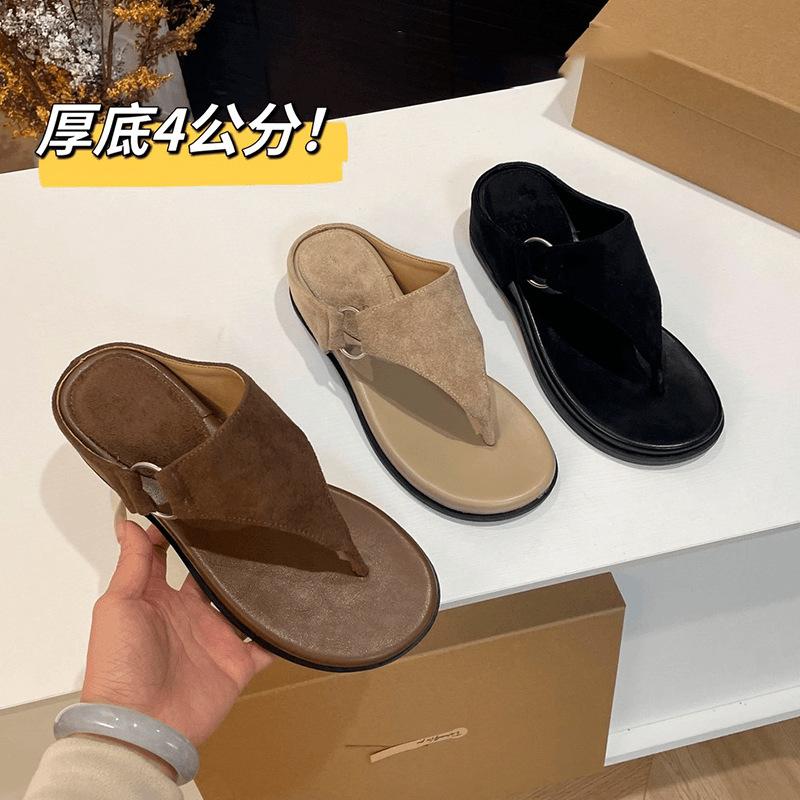 13663889.小众复古气质夹脚罗马拖鞋春夏季拖鞋休闲人字拖鞋